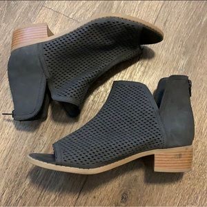 Sugar Laser Cut Peep Toe Natasha Booties